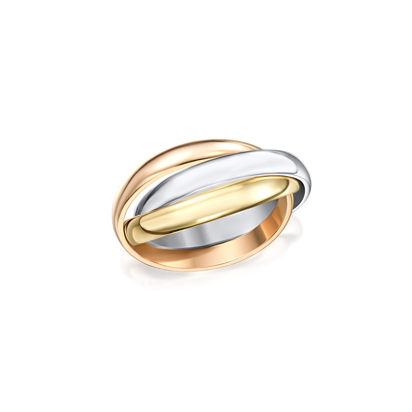 9ct Three Colour Russian Wedding Band