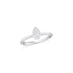 0.38ct Pear-Cut Diamond Solitaire Ring