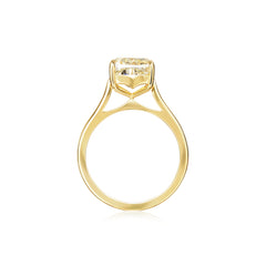 4.09cts Cushion-Cut Fancy Yellow Diamond Ring