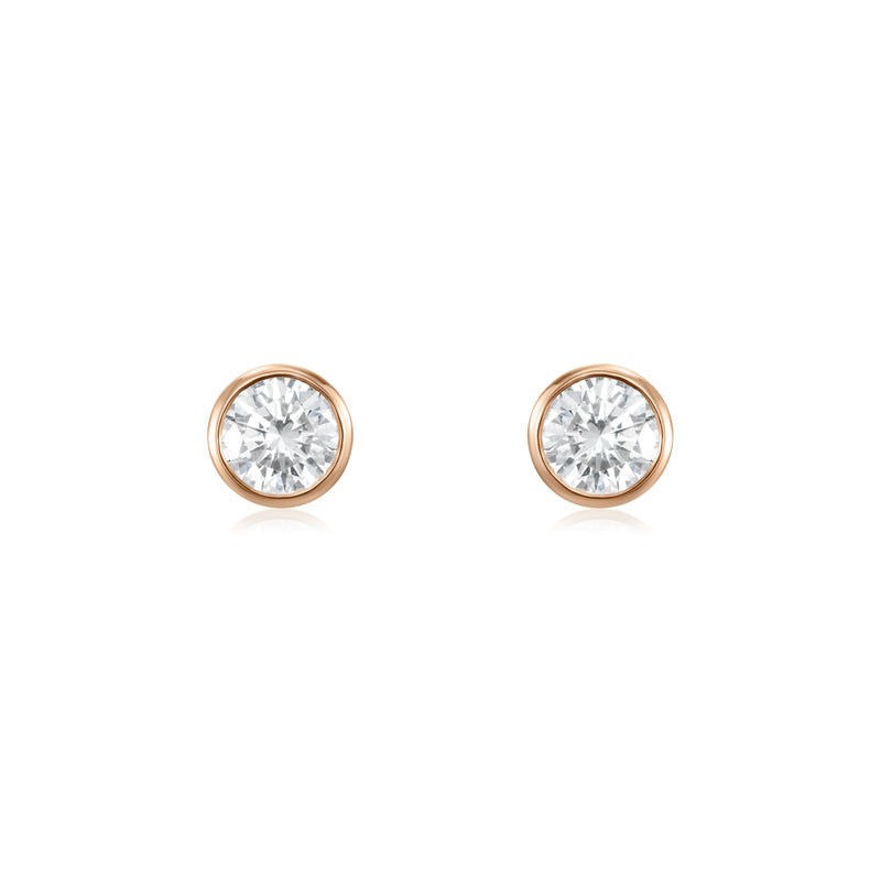 1.00ct Spectacle Set Diamond Stud Earrings