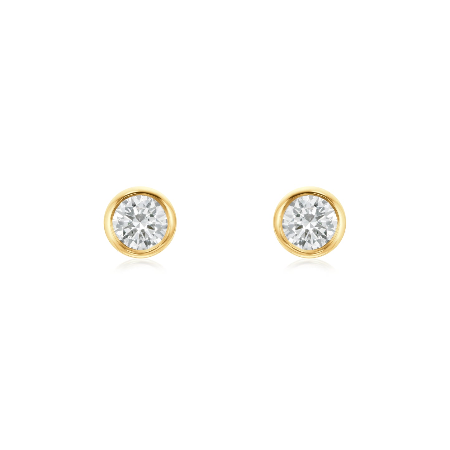 1.01cts Round Brilliant-Cut Spectacle-Set Diamond Stud Earrings