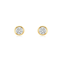 1.01cts Round Brilliant-Cut Spectacle-Set Diamond Stud Earrings