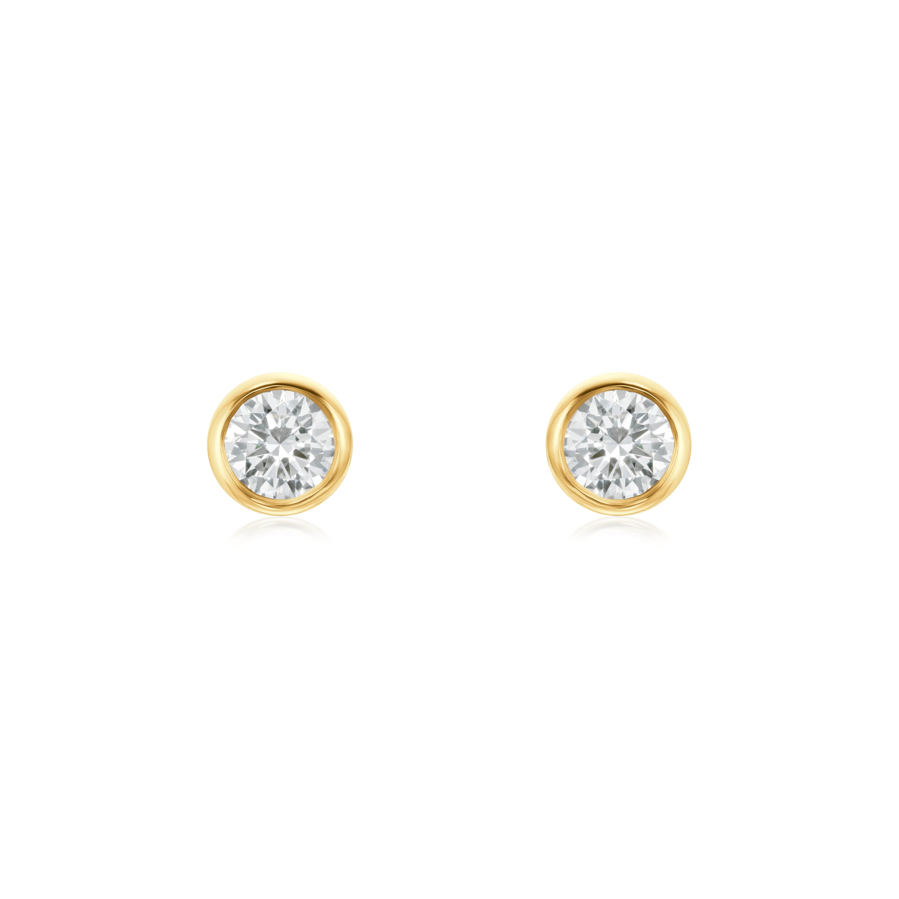 1.01cts Round Brilliant-Cut Spectacle-Set Diamond Stud Earrings