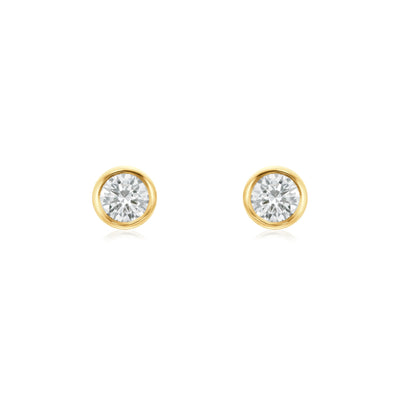 1.01cts Round Brilliant-Cut Spectacle-Set Diamond Stud Earrings