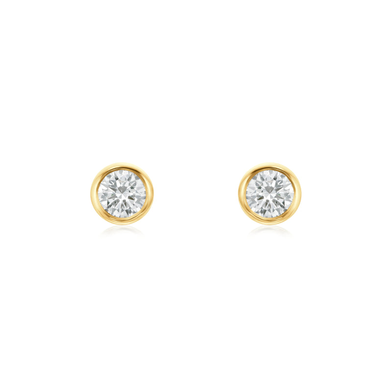 1.01cts Round Brilliant-Cut Spectacle-Set Diamond Stud Earrings