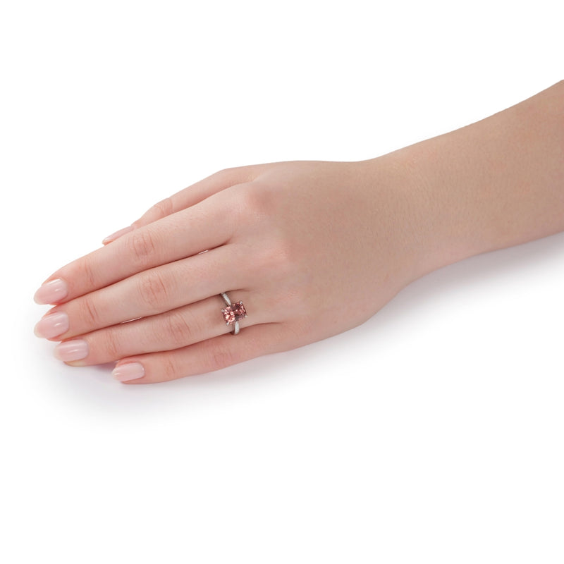 4.22cts Malaia Garnet and Diamond Ring