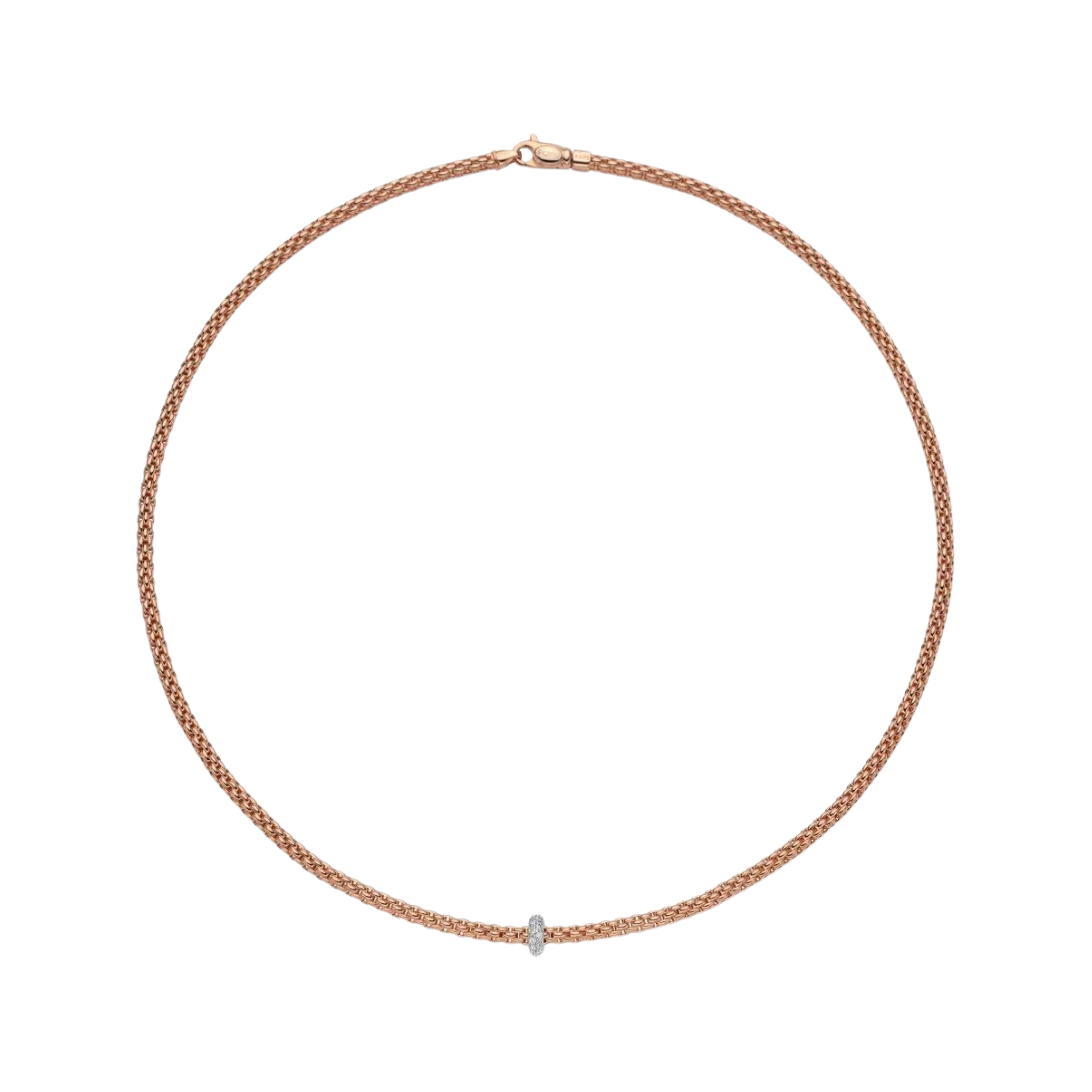 Prima 18ct Rose Gold Diamond-Set Necklace