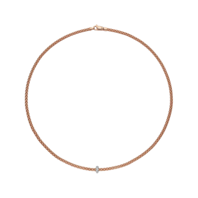 Prima 18ct Rose Gold Diamond-Set Necklace