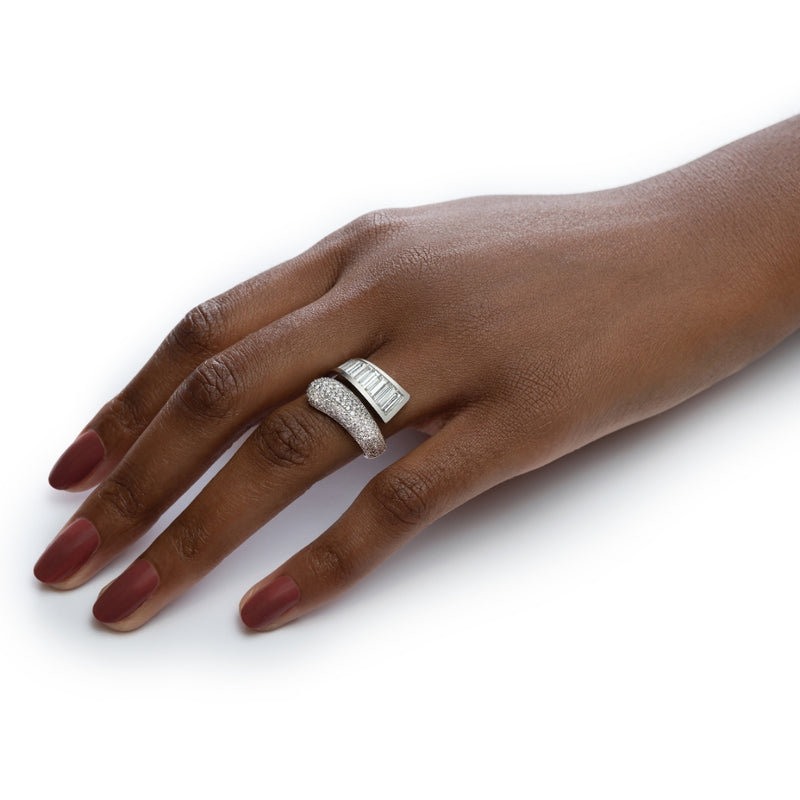 The Zoë Diamond-Set Infinity Platinum Ring