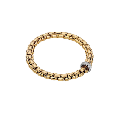 Eka 18ct Yellow Gold Diamond-Set Bracelet