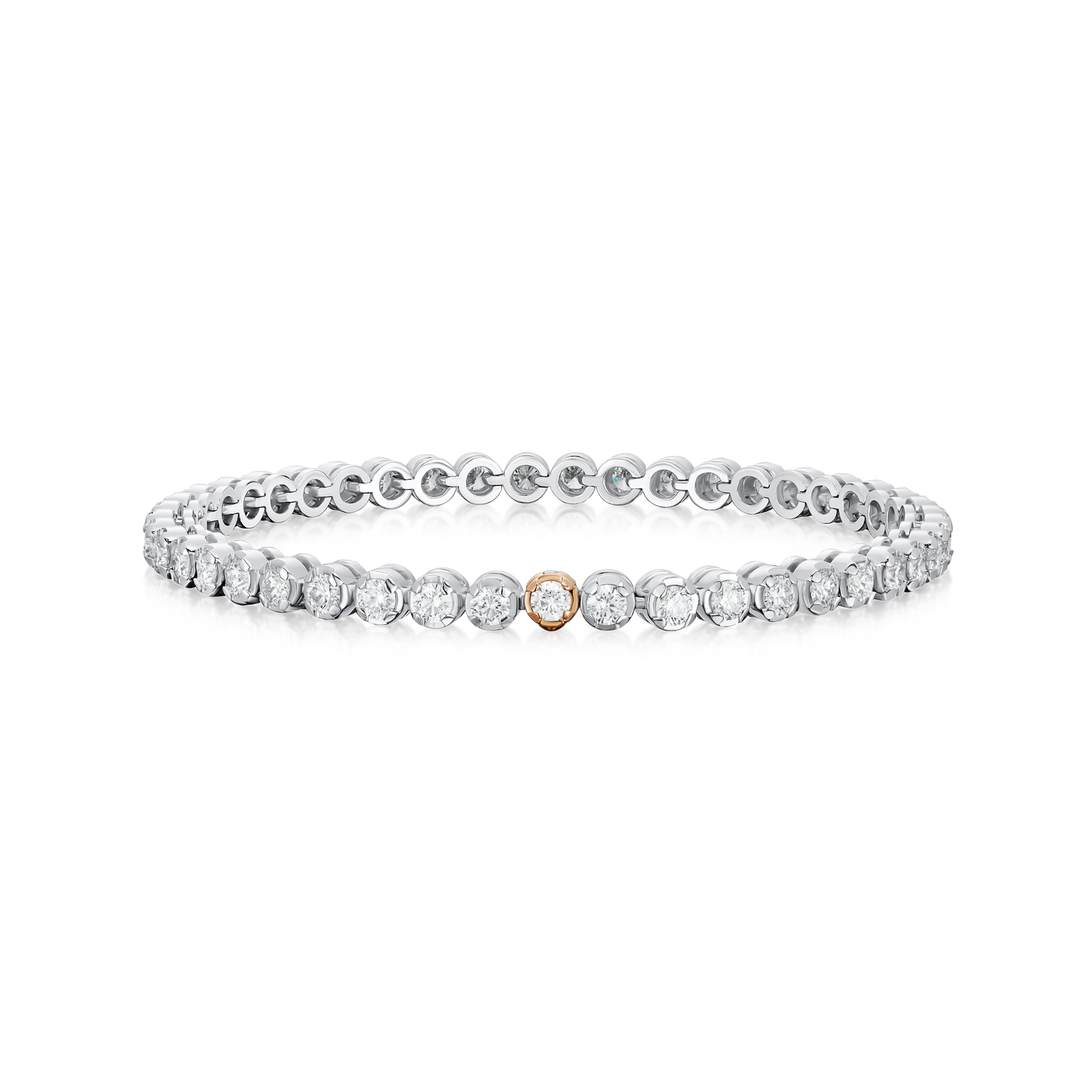 4.15cts Round Brilliant Cut Diamond Line Bracelet