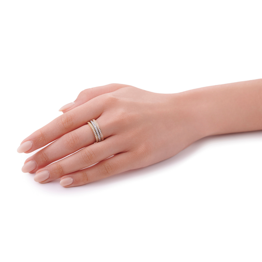 Skyline 2mm Diamond Wedding Ring in 18ct Rose Gold
