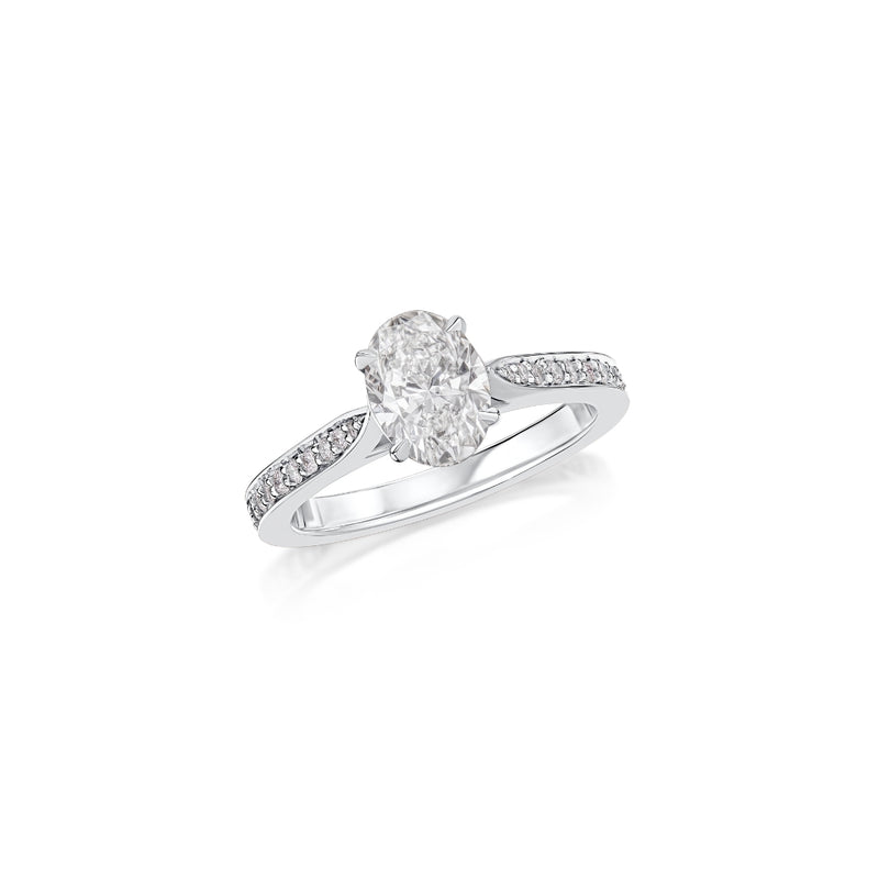 1.20cts Oval-Cut Diamond Solitaire Ring