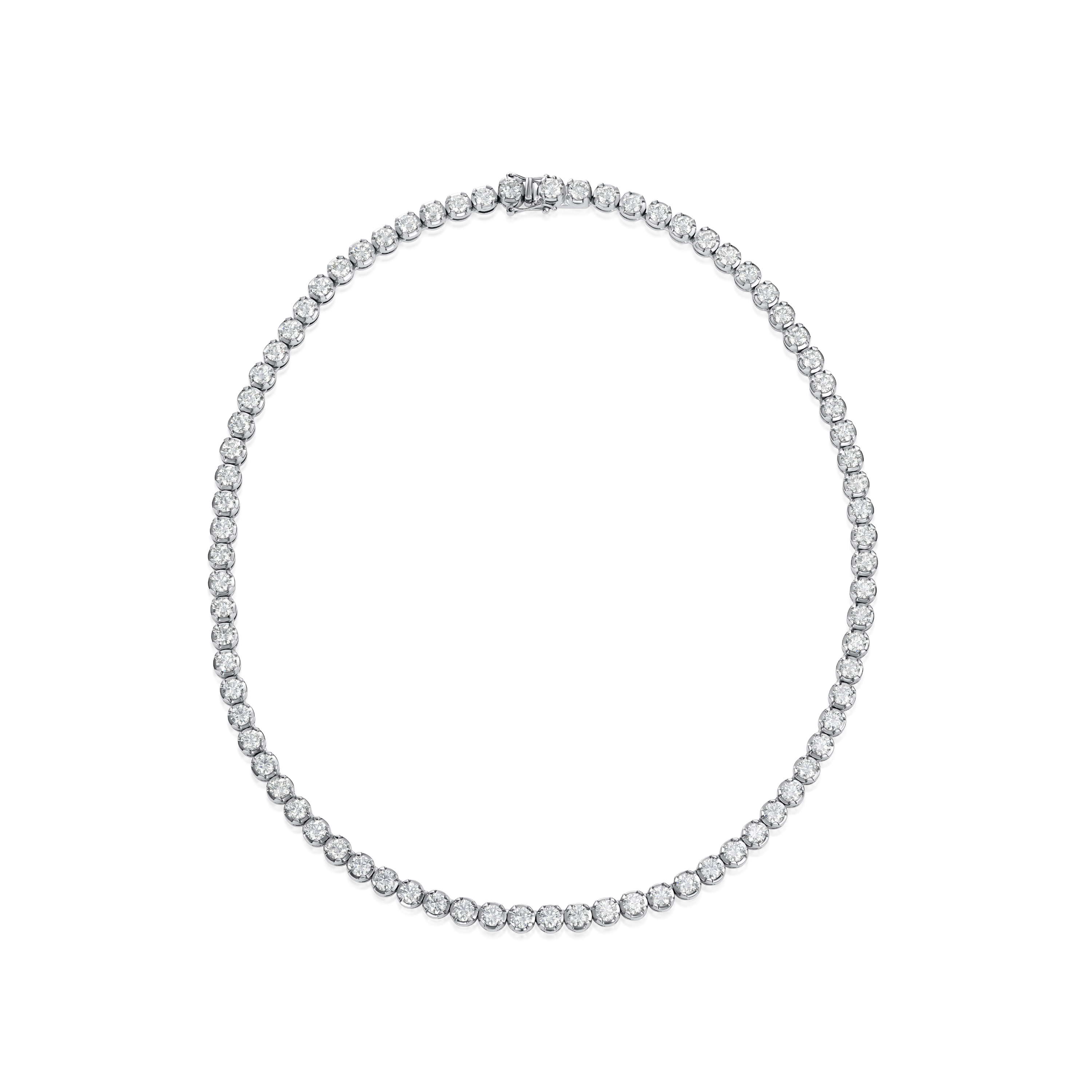 20.00cts Round Brilliant-Cut Diamond Line Necklet