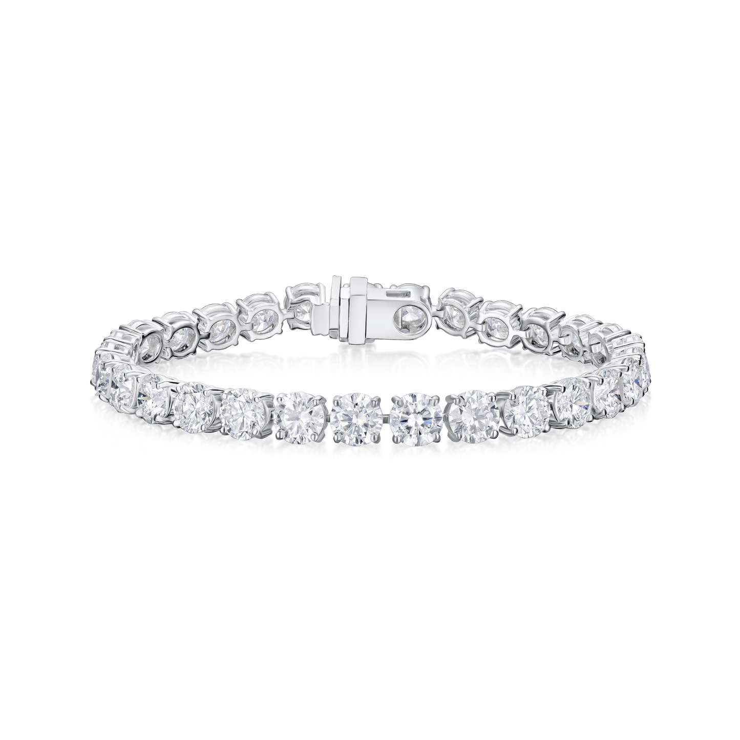 20.30cts Round Brilliant-Cut Diamond Line Bracelet