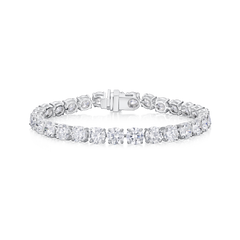 20.30cts Round Brilliant-Cut Diamond Line Bracelet