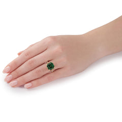 10.75cts Mint Tourmaline and Diamond Ring