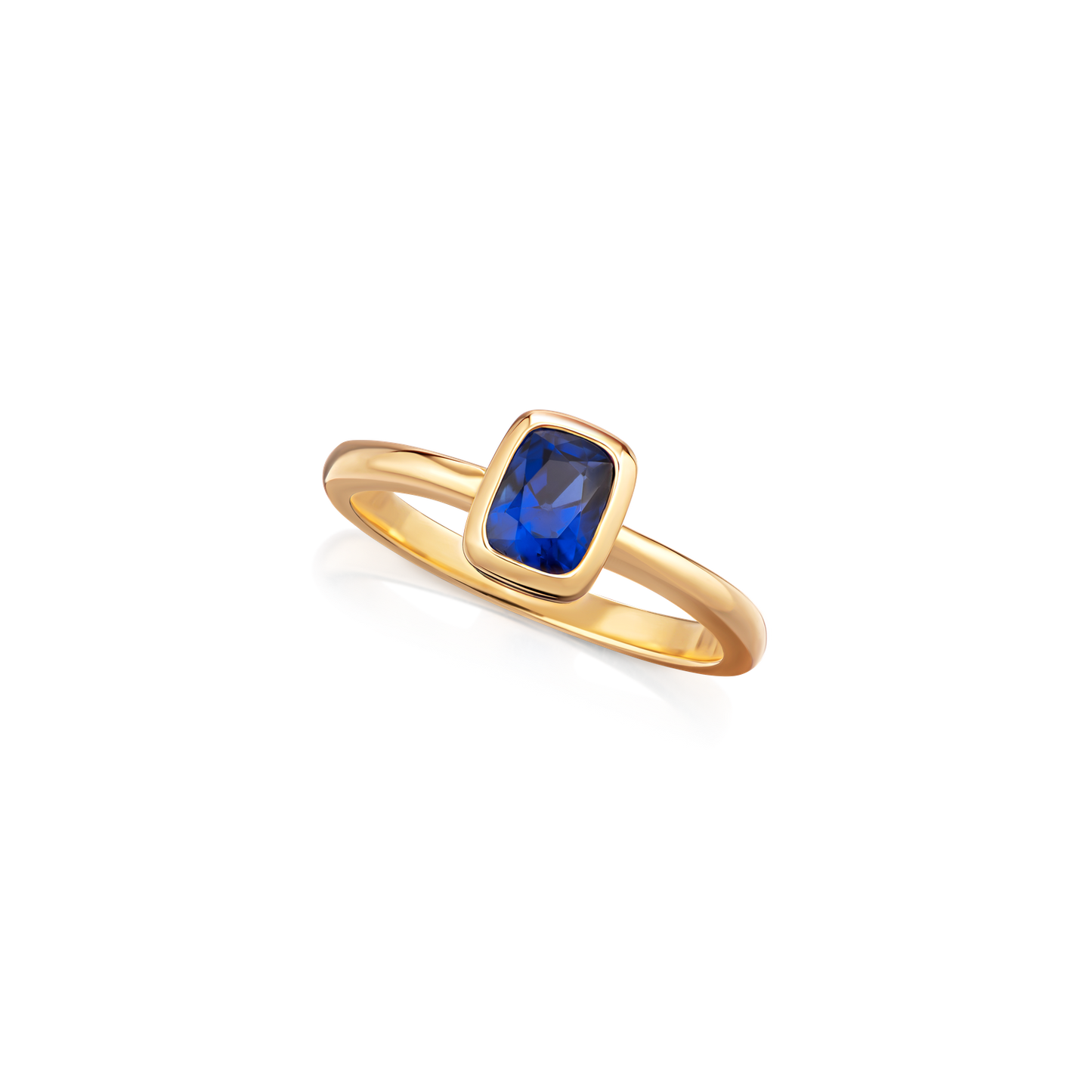 0.85cts Cushion Sapphire Solitaire Ring