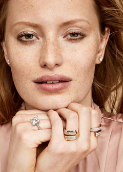 Infinity Collection Diamond Set Crossover Ring