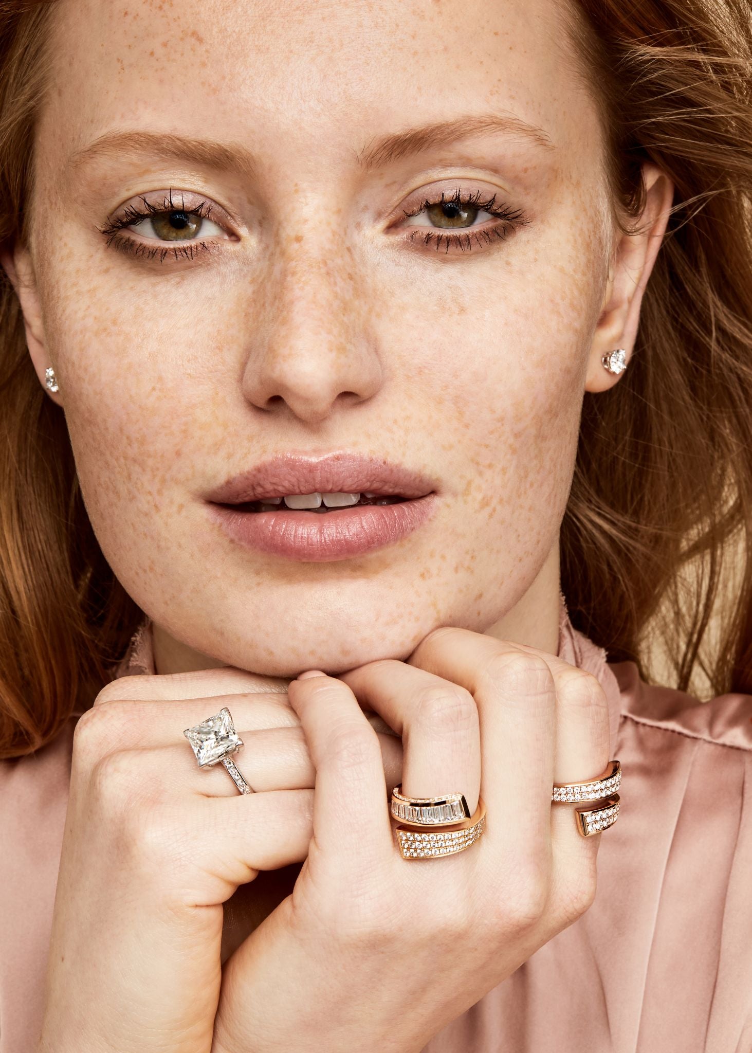 Infinity Collection Diamond Set Crossover Ring