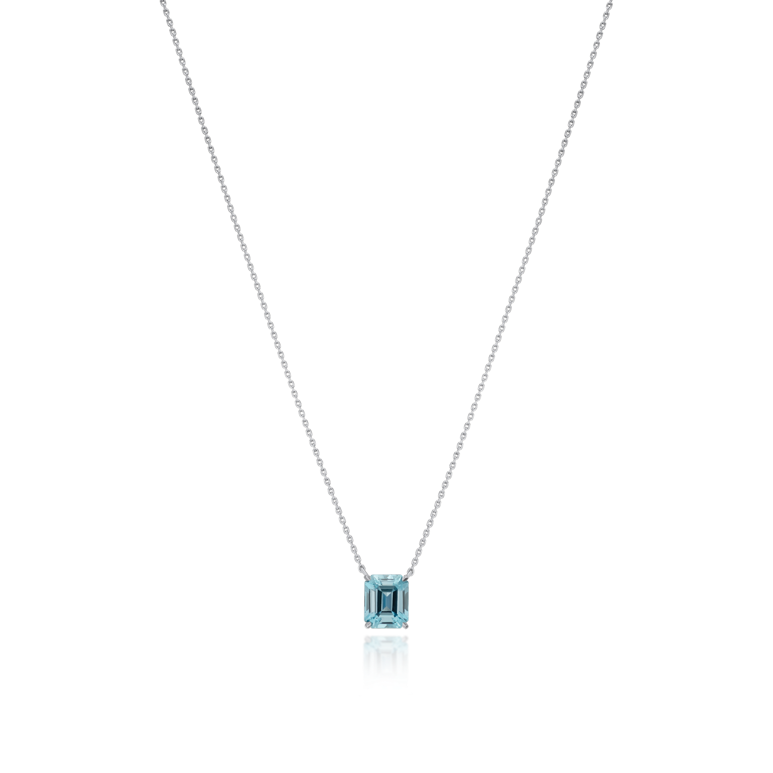 1.57cts Octagon Aquamarine Pendant