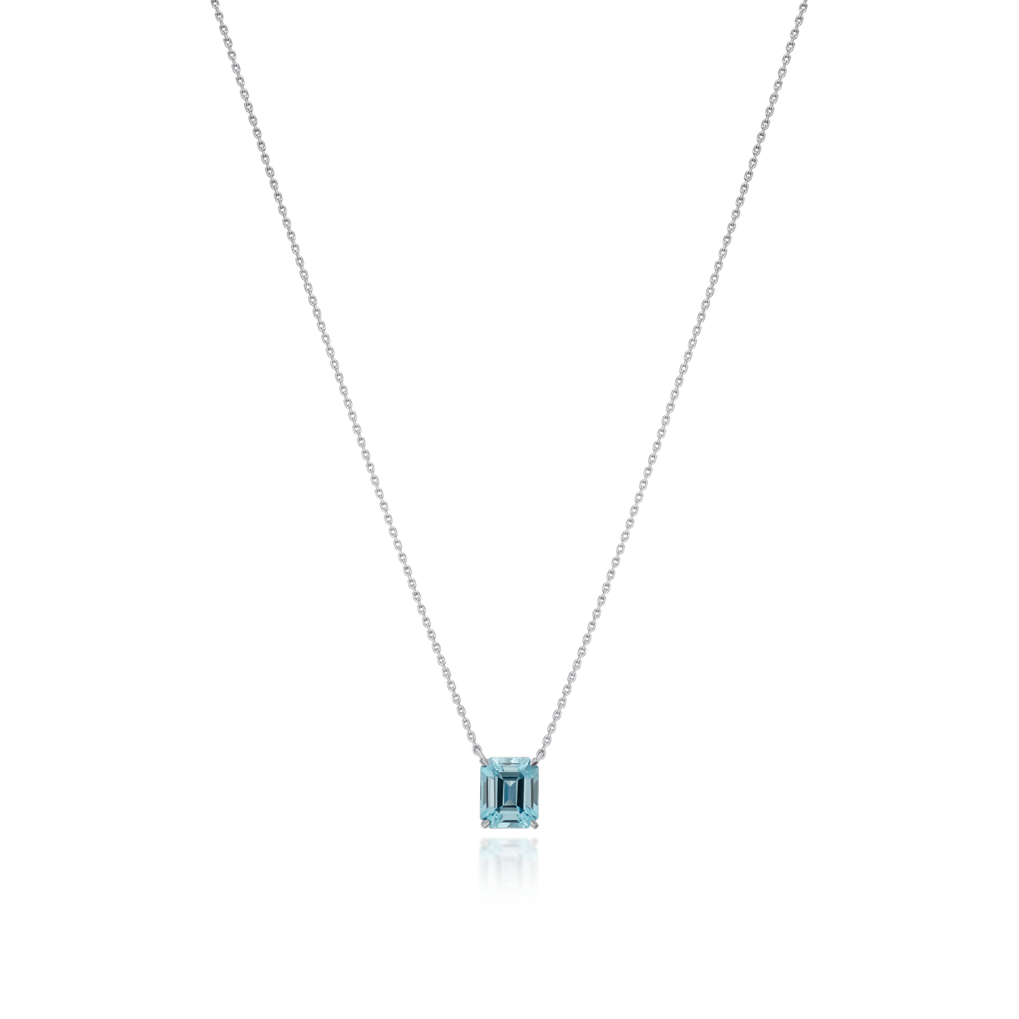 1.57cts Octagon Aquamarine Pendant