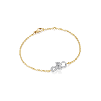 Infinity 18ct Yellow Gold Diamond-Set Bracelet
