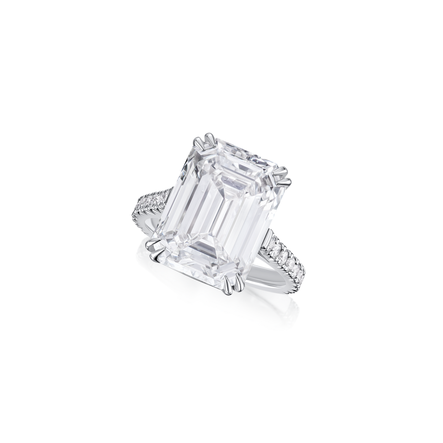 8.05cts Emerald-Cut Diamond Platinum Ring