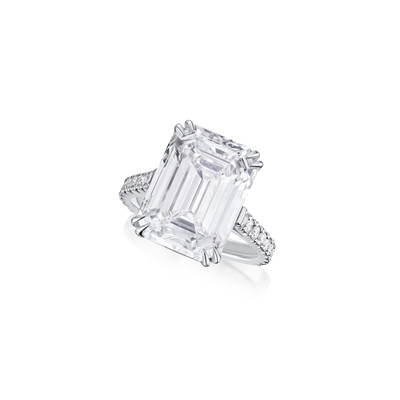 8.05cts Emerald-Cut Diamond Platinum Ring