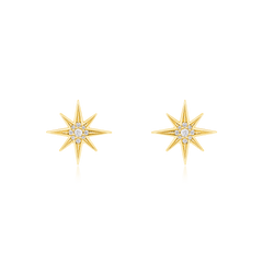 Sienna 18ct Yellow Gold Diamond Stud Earrings
