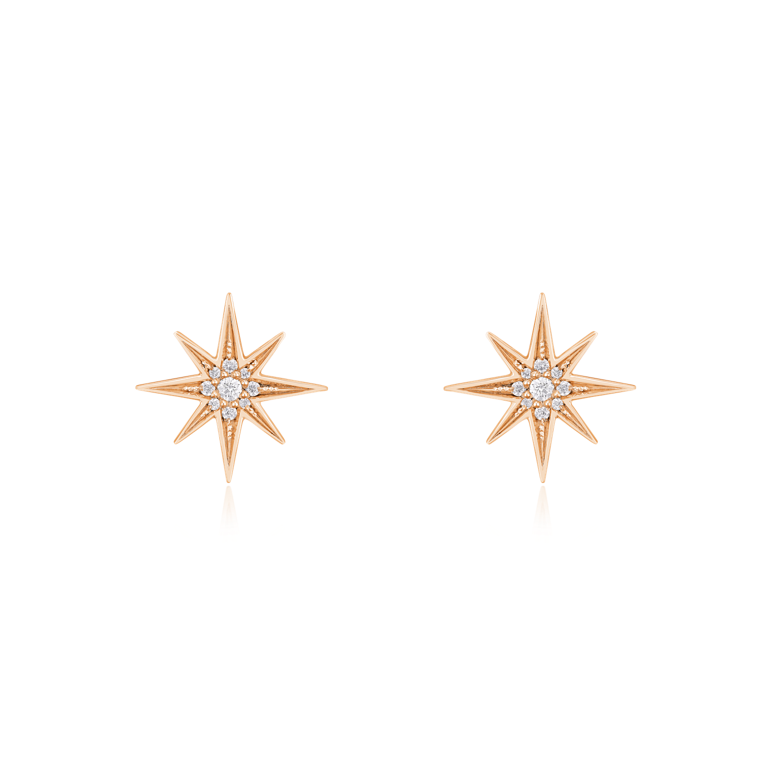 Sienna 18ct Rose Gold Diamond Stud Earrings