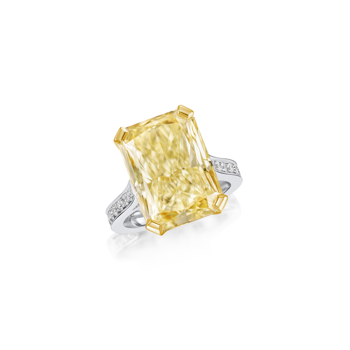 11.18cts Natural Fancy Yellow Diamond Ring