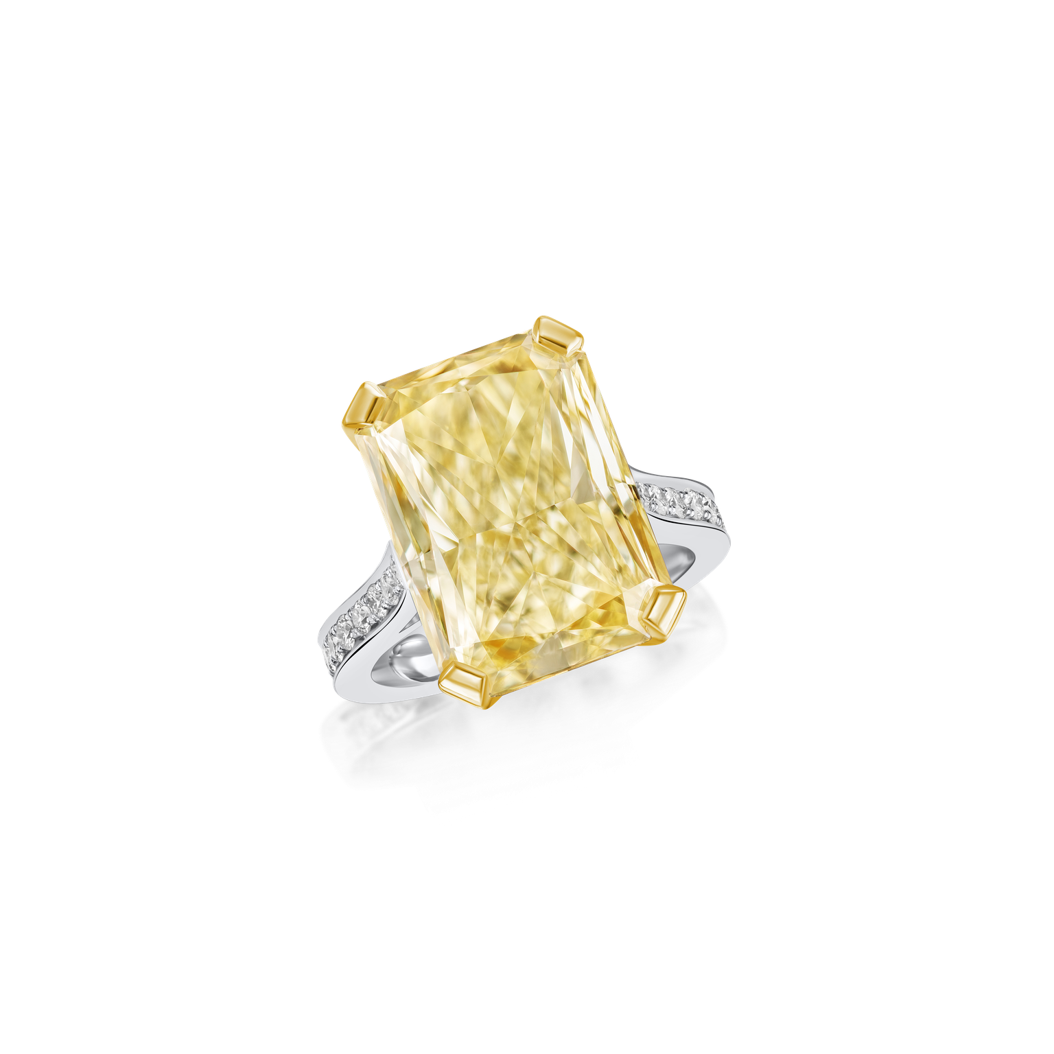 11.18cts Natural Fancy Yellow Diamond Ring