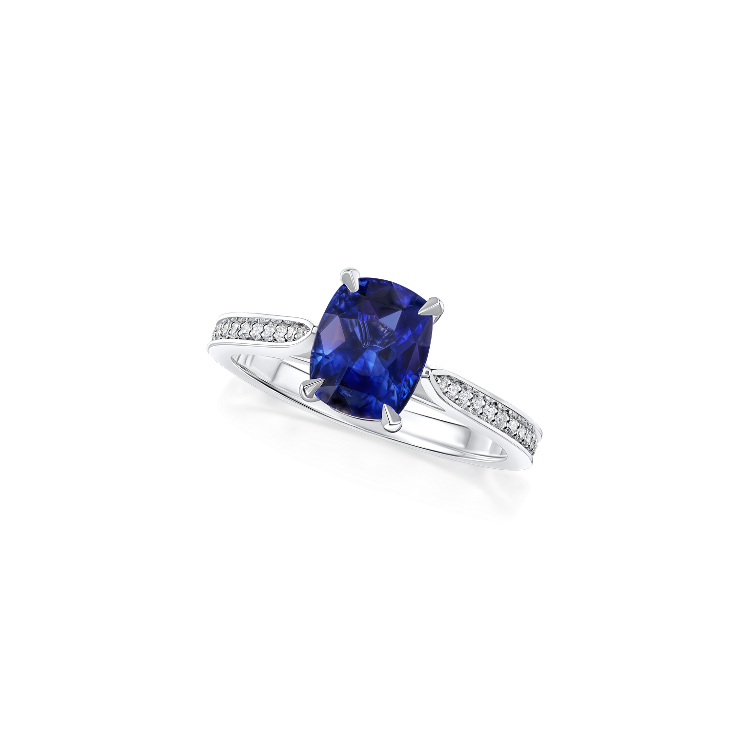 1.88cts Oval-Shape Sapphire and Diamond Ring