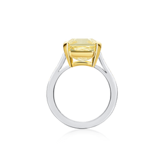 10.03cts Radiant-Cut Yellow Diamond Ring