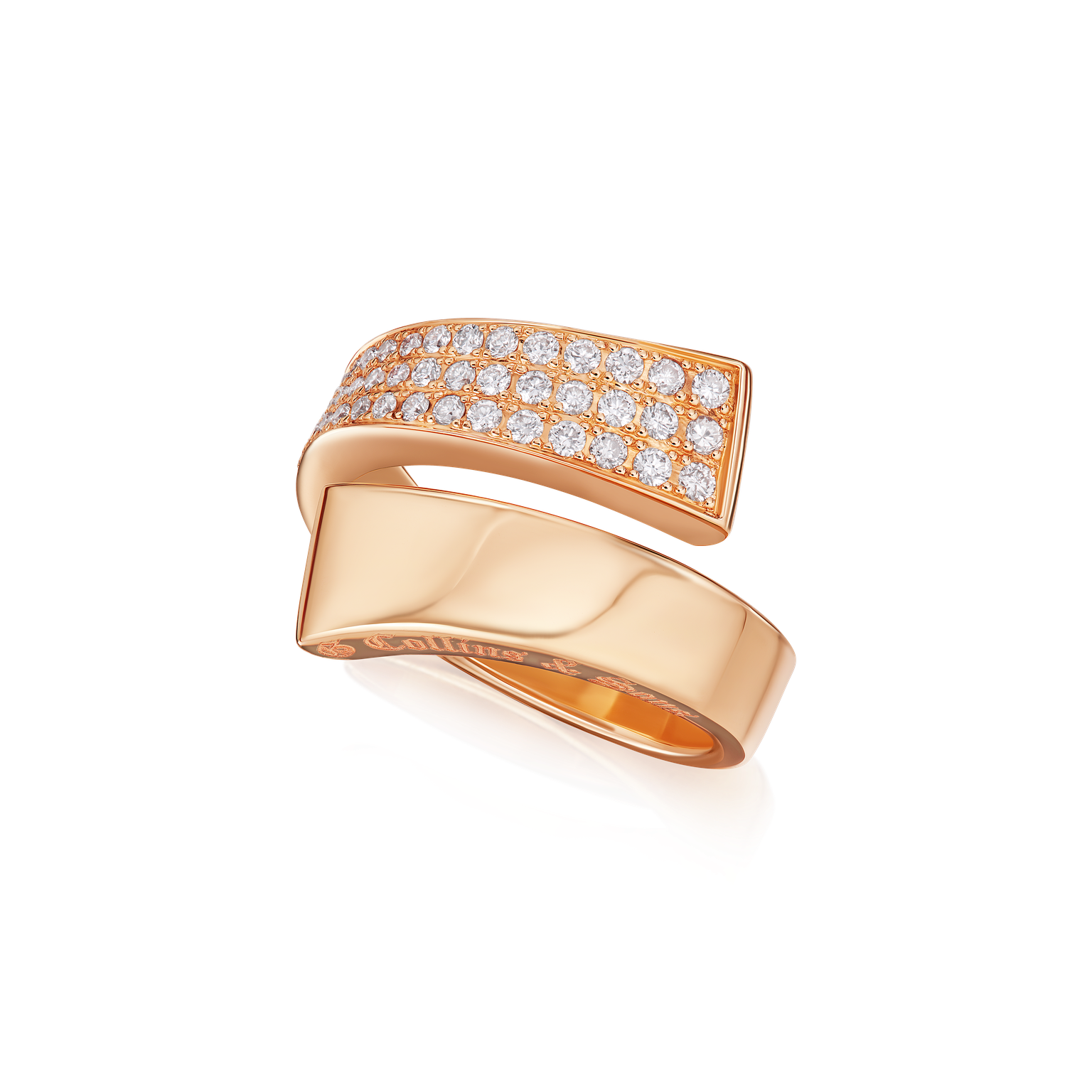 Infinity 18ct Rose Gold Diamond Ring