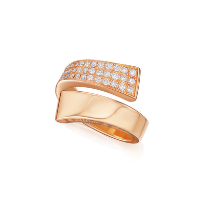 Infinity 18ct Rose Gold Diamond Ring