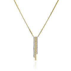 Skyline Collection Platinum and 18ct Yellow Gold Diamond Set Pendant