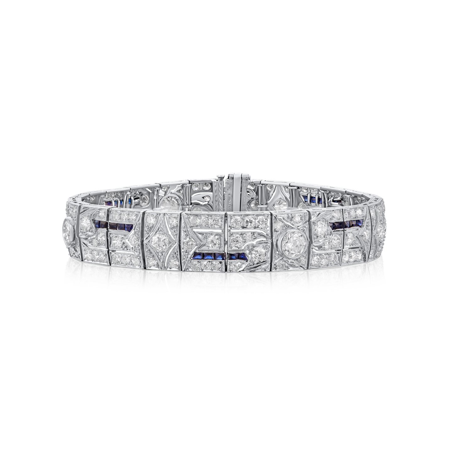 Antique Sapphire and Diamond Bracelet