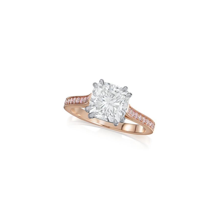 2.70cts Cushion-Cut Diamond Solitaire Ring