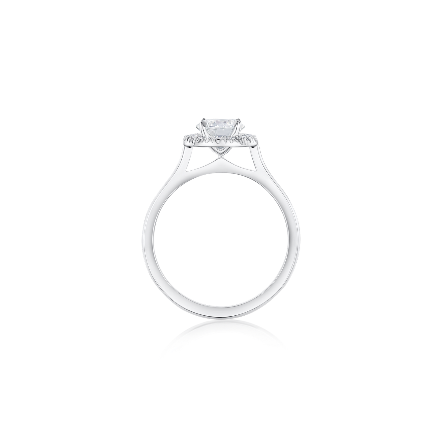 0.91cts Round Brilliant-Cut Halo Diamond Ring