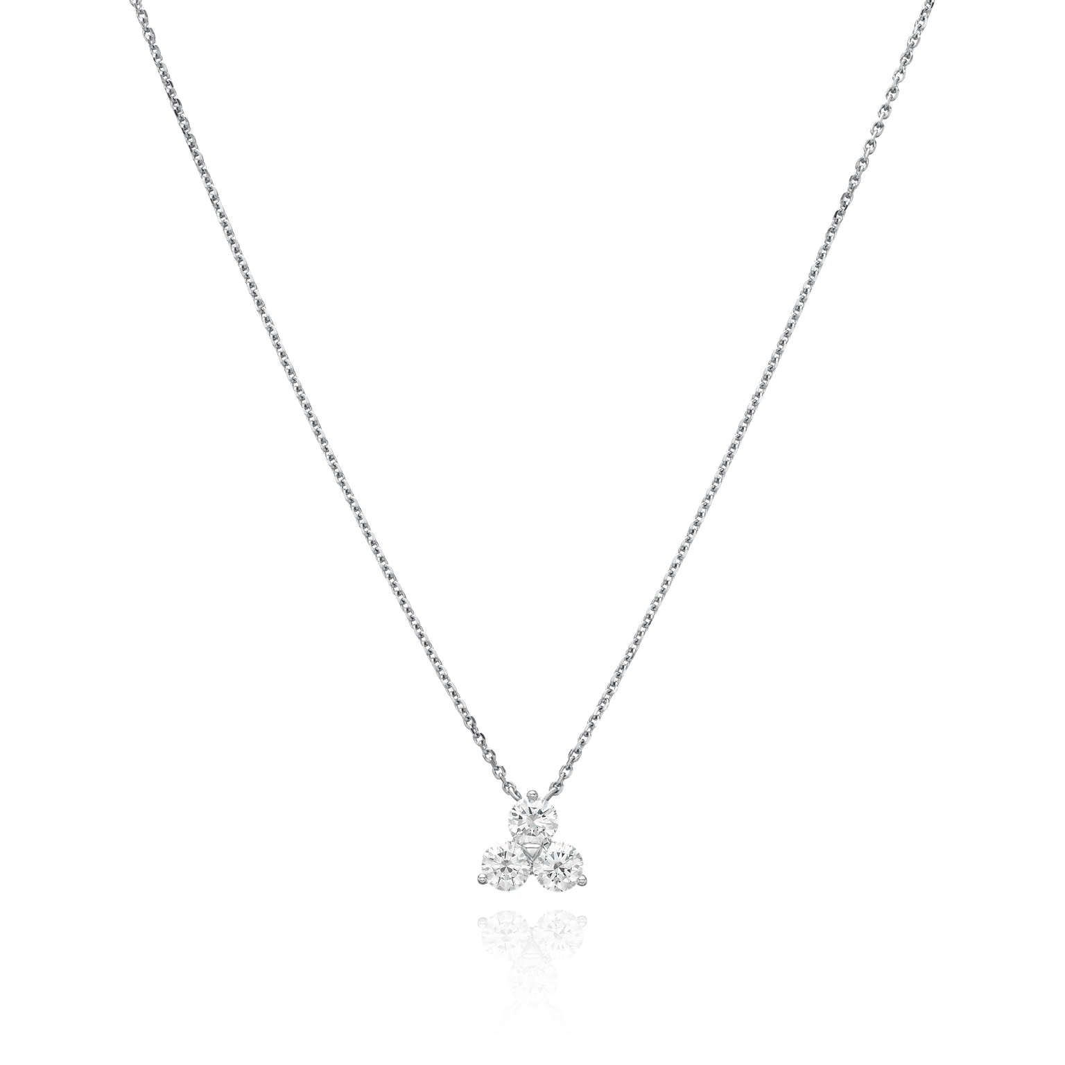 Trefoil Collection 1.43cts Round Brilliant Cut Diamond Pendant