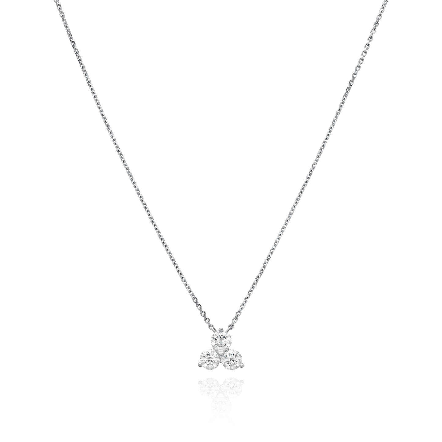 Trefoil Collection 1.43cts Round Brilliant Cut Diamond Pendant