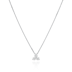 Trefoil Collection 1.43cts Round Brilliant Cut Diamond Pendant