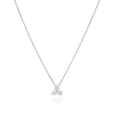 Trefoil Collection 1.43cts Round Brilliant Cut Diamond Pendant