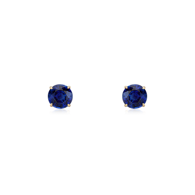 2.16cts Blue Sapphire Stud Earrings