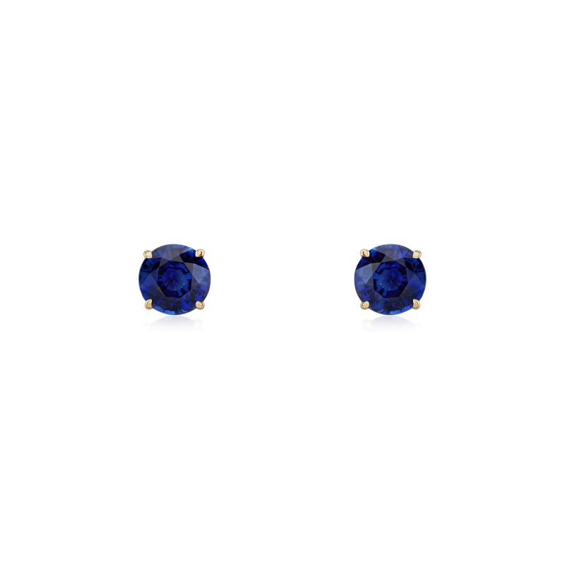 2.16cts Blue Sapphire Stud Earrings