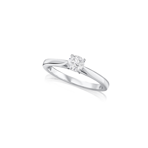 0.31cts Round Brilliant-Cut Solitaire Ring
