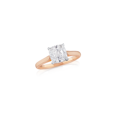 1.99cts Cushion-Cut Solitaire Diamond Ring