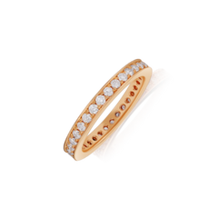 Skyline 18ct Rose Gold Diamond Set Full Eternity Ring, 2.5mm